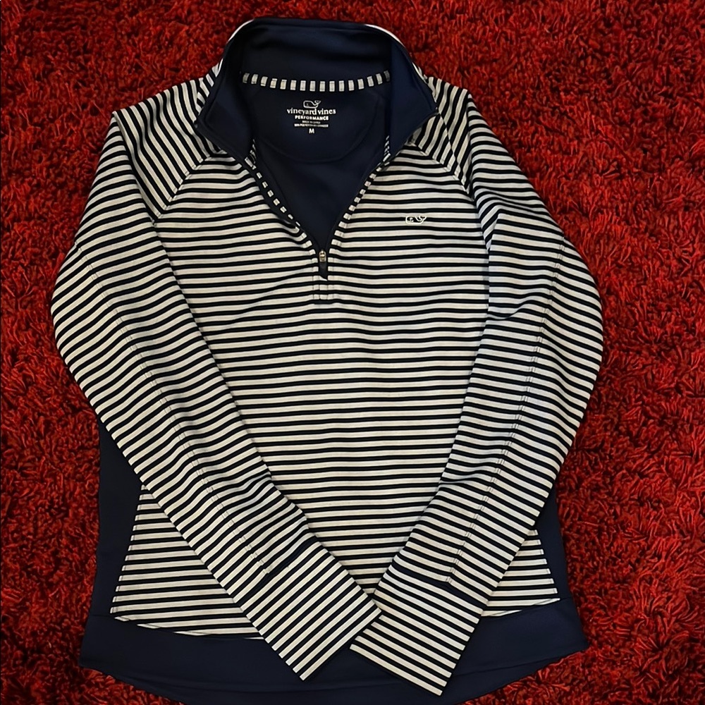 Vineyard Vines Navy Striped Pullover